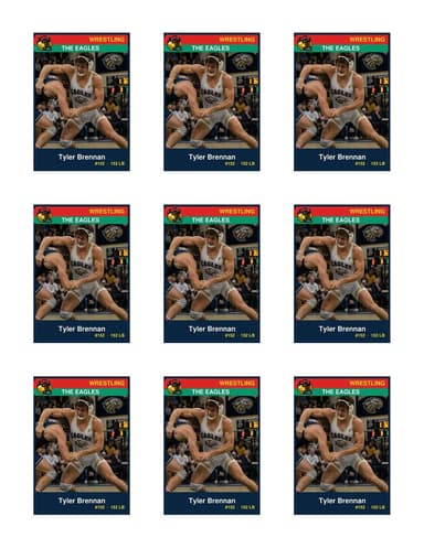 Team wrestling card template