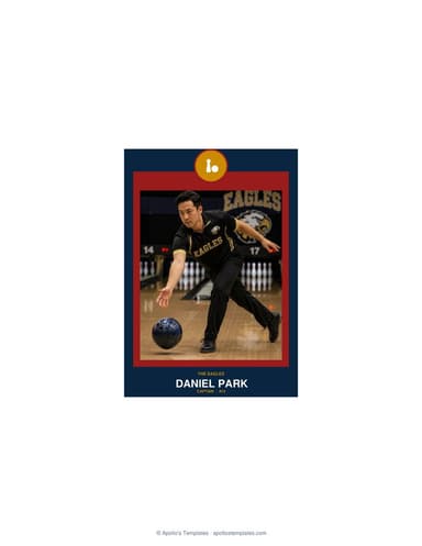 Circle Badge bowling card enlarged preview
