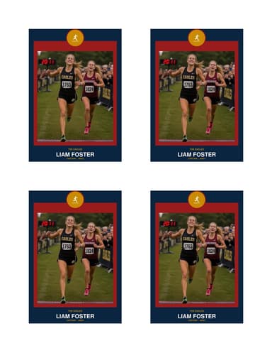 Circle Badge cross country card normal preview