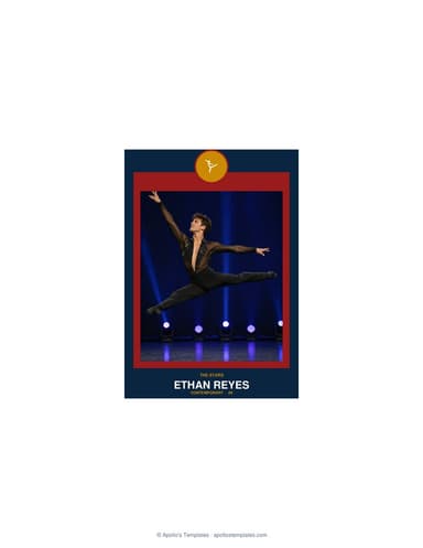 Circle Badge dance card enlarged preview