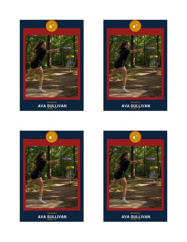 Circle Badge disc golf card normal preview