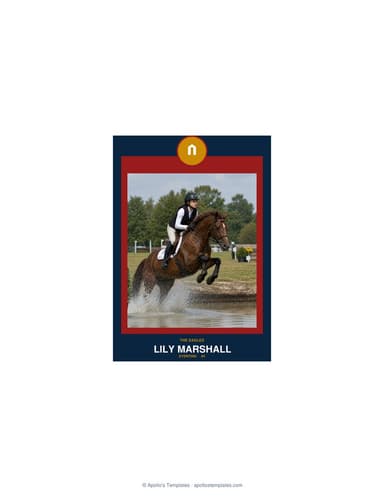 Circle Badge equestrian card enlarged preview