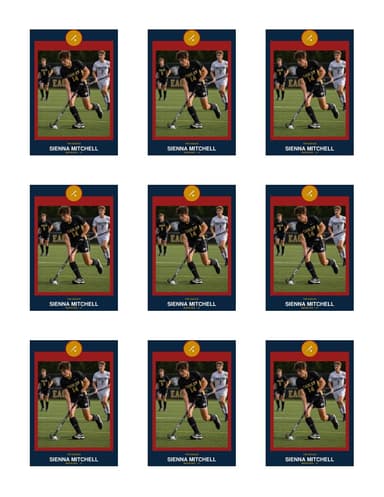 Circle Badge field hockey team sheet preview