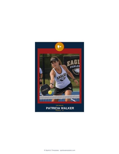 Circle Badge pickleball card enlarged preview