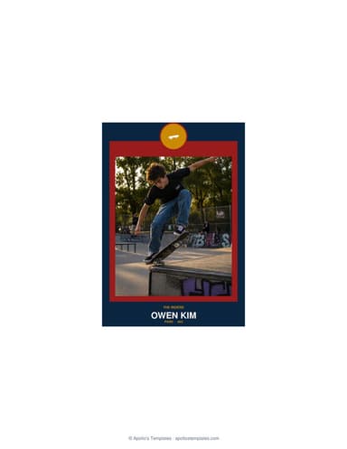 Circle Badge skateboarding card enlarged preview