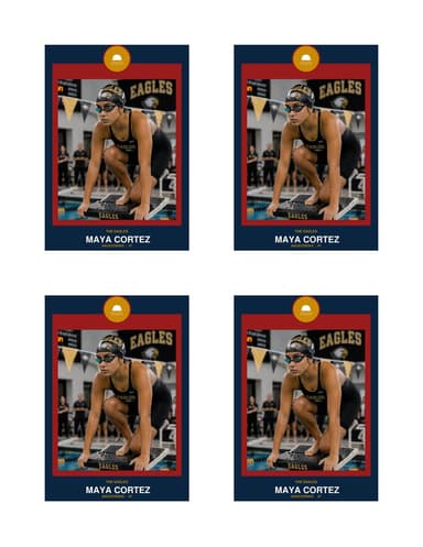 Circle Badge swimming card normal preview