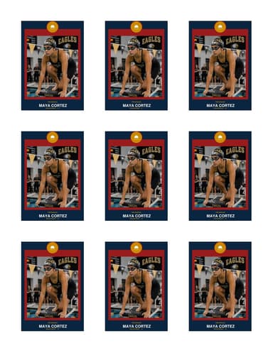 Circle Badge swimming team sheet preview