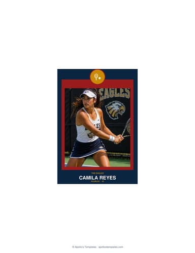 Circle Badge tennis card enlarged preview