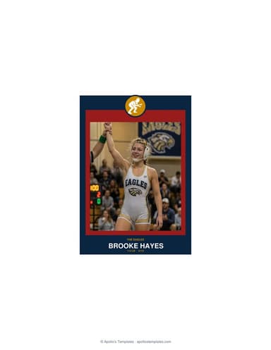 Circle Badge wrestling card enlarged preview
