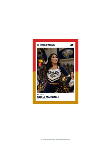 Split Halves cheerleading card enlarged preview