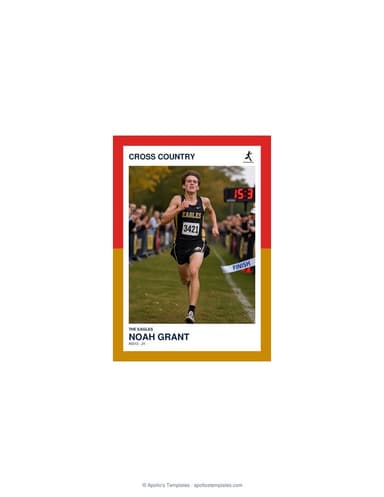 Split Halves cross country card enlarged preview