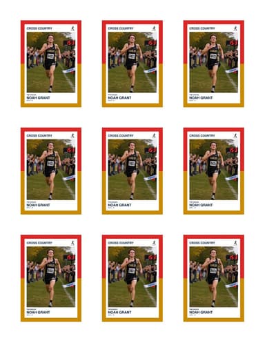 Split Halves cross country team sheet preview