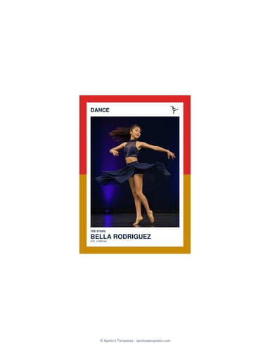 Split Halves dance card enlarged preview