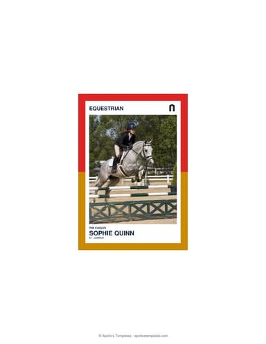 Split Halves equestrian card enlarged preview
