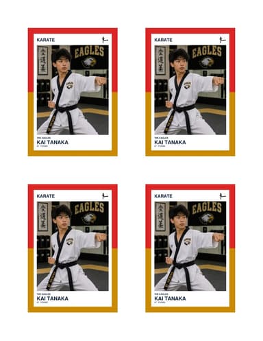 Split Halves karate card normal preview