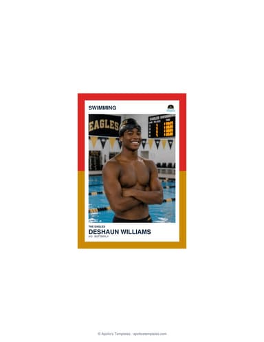 Split Halves swimming card enlarged preview