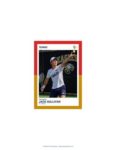Split Halves tennis card enlarged preview