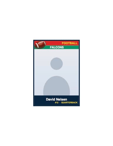 Enlarged football card template