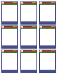 Team baseball card template