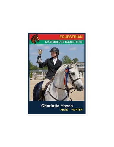 Enlarged equestrian card template