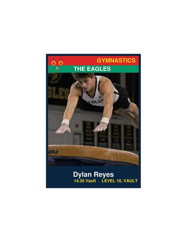 Gymnastics card template preview