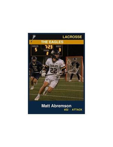 Enlarged lacrosse card template