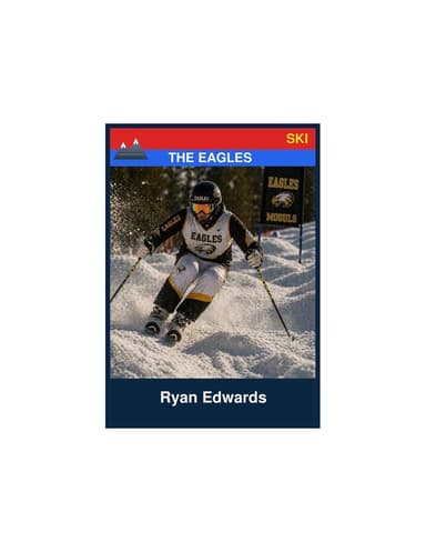 Enlarged ski card template