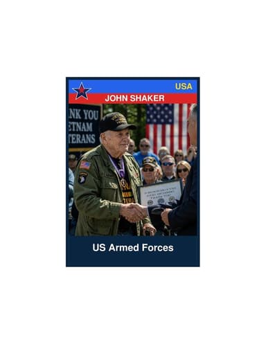 Enlarged USA card template