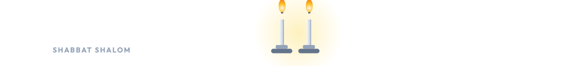 Shabbat lights header: decorative calendar header