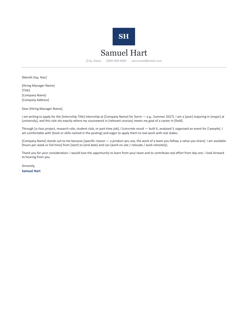 Internship — Monogram preview
