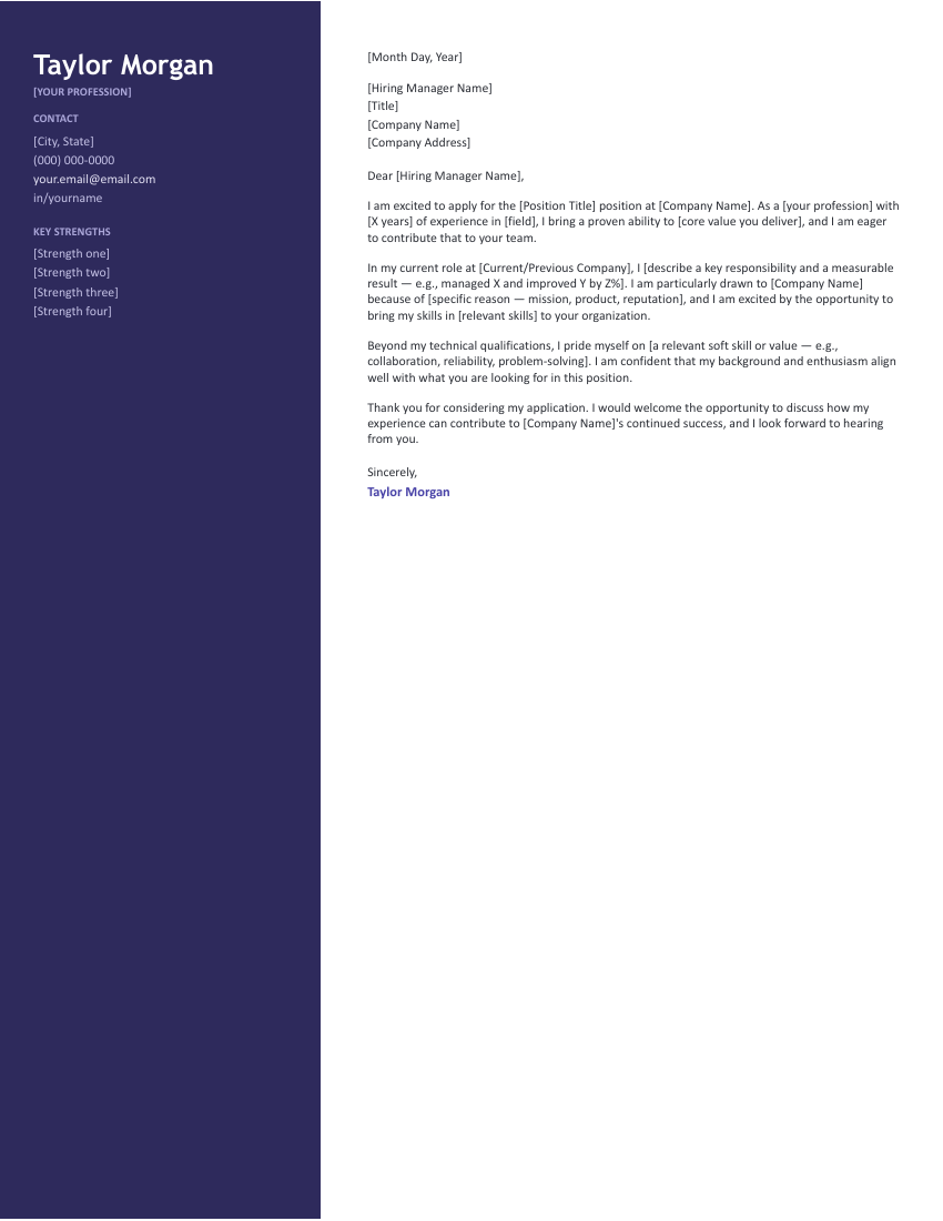 Executive Sidebar — Indigo preview