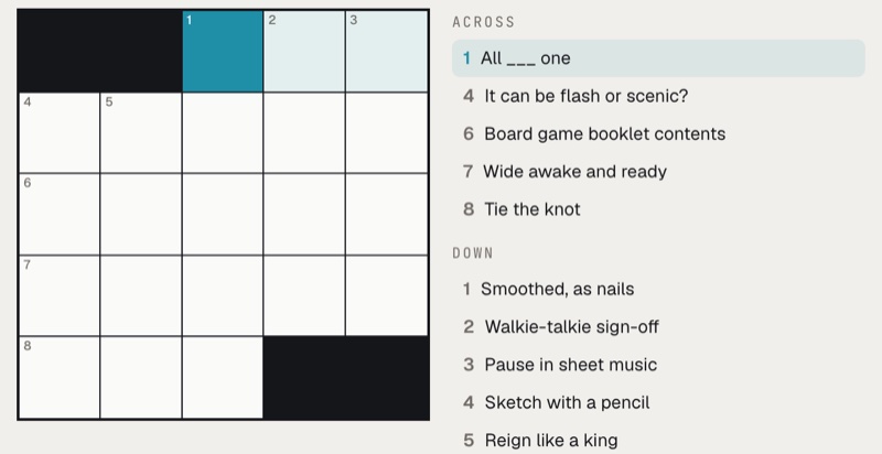 Daily Mini Crossword preview