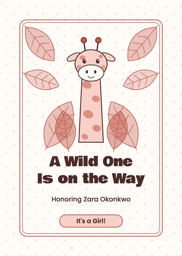 Wild One — Safari & Jungle baby shower invitation
