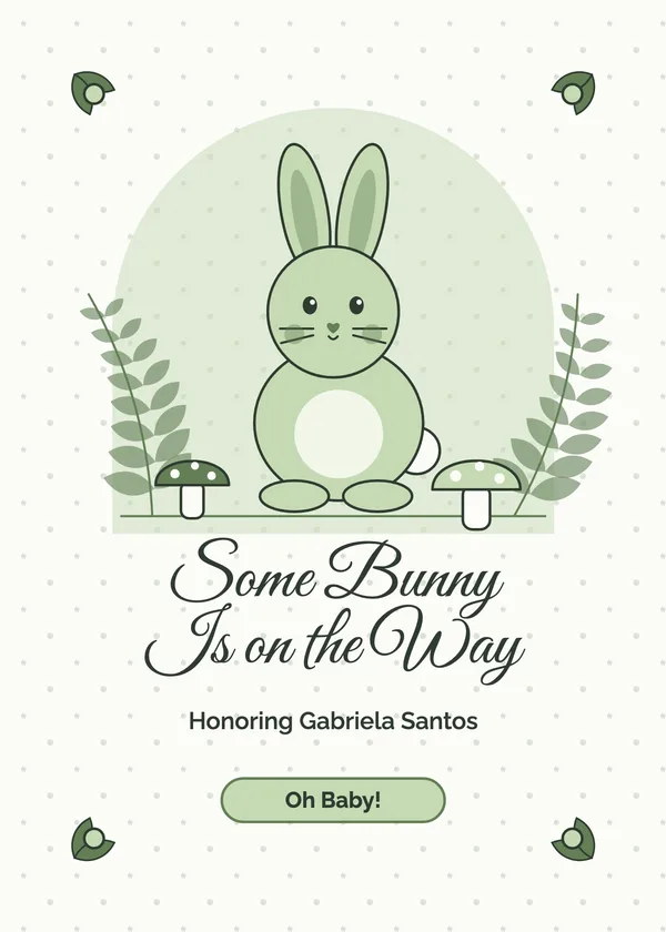 Some Bunny — Woodland Friends baby shower invitation