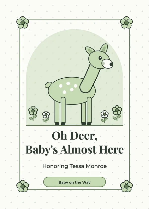 Oh Deer — Oh Deer baby shower invitation
