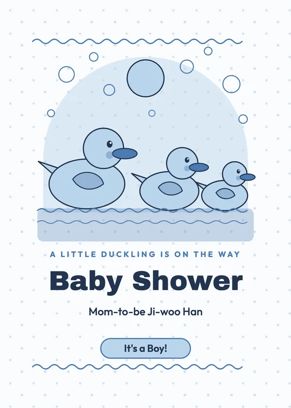 Rubber Ducks — Farm & Duckies baby shower invitation