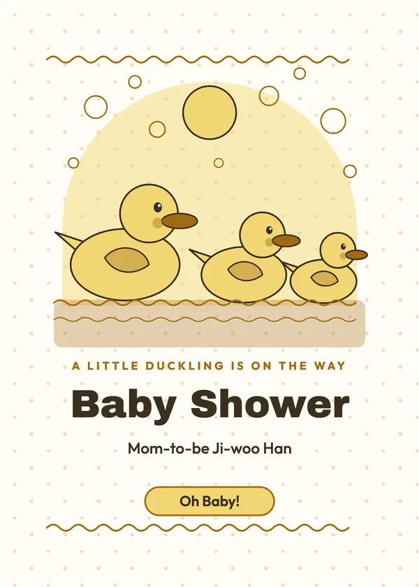 Rubber Ducks — Farm & Duckies baby shower invitation