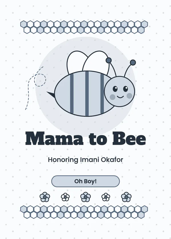 Mama to Bee — Bee & Sunflower baby shower invitation