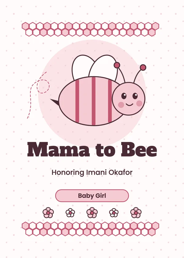Mama to Bee — Bee & Sunflower baby shower invitation