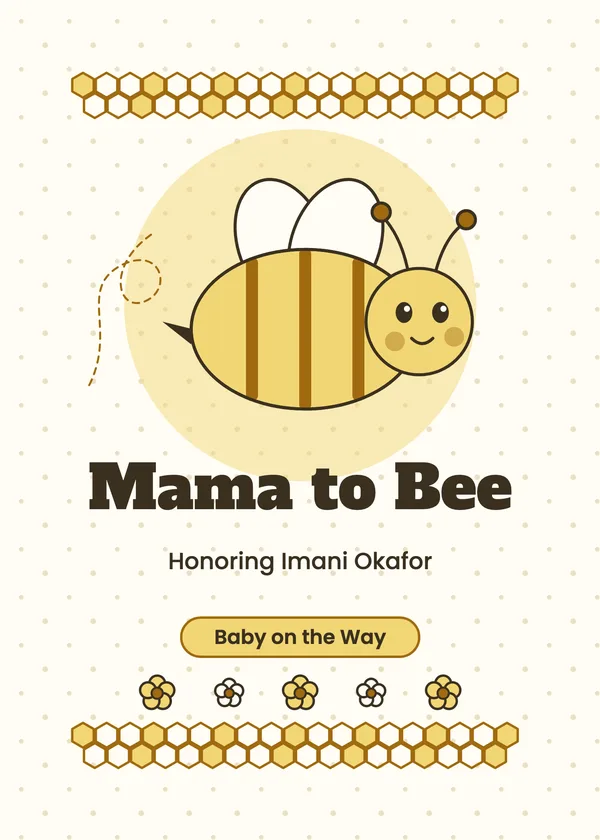Mama to Bee — Bee & Sunflower baby shower invitation