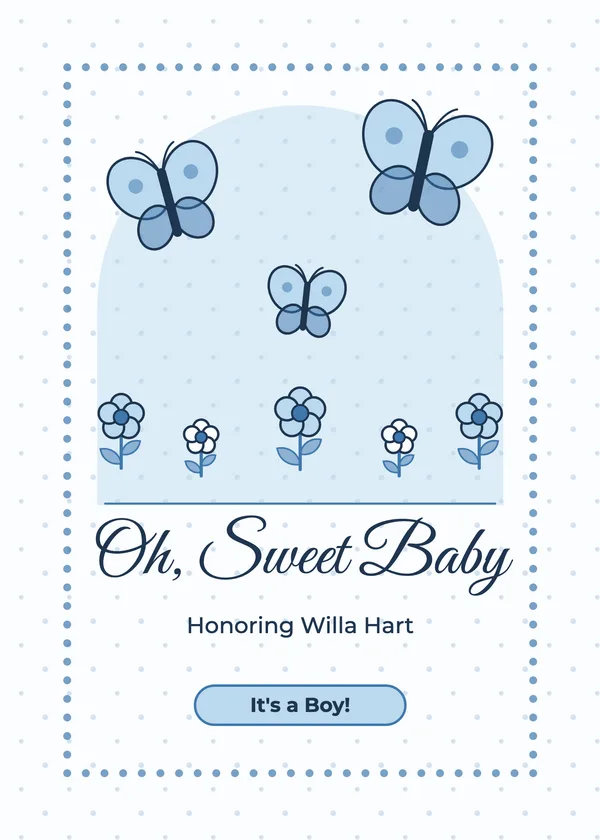 Butterfly Meadow — Bee & Sunflower baby shower invitation