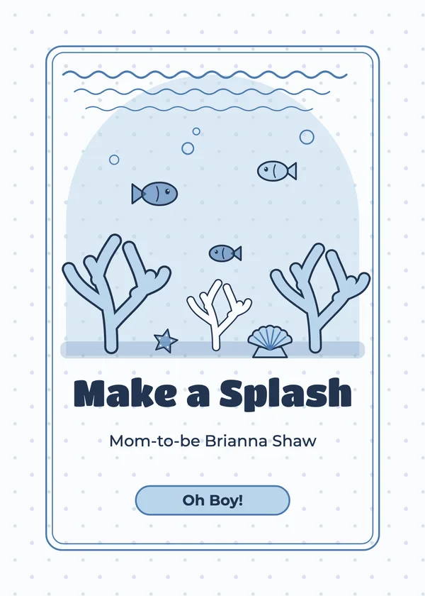 Make a Splash — Mermaid baby shower invitation