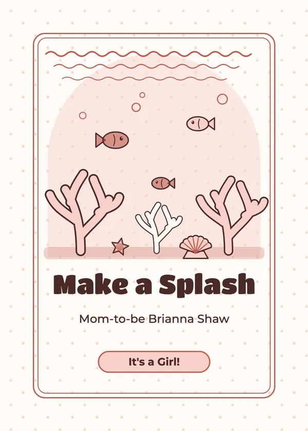 Make a Splash — Mermaid baby shower invitation