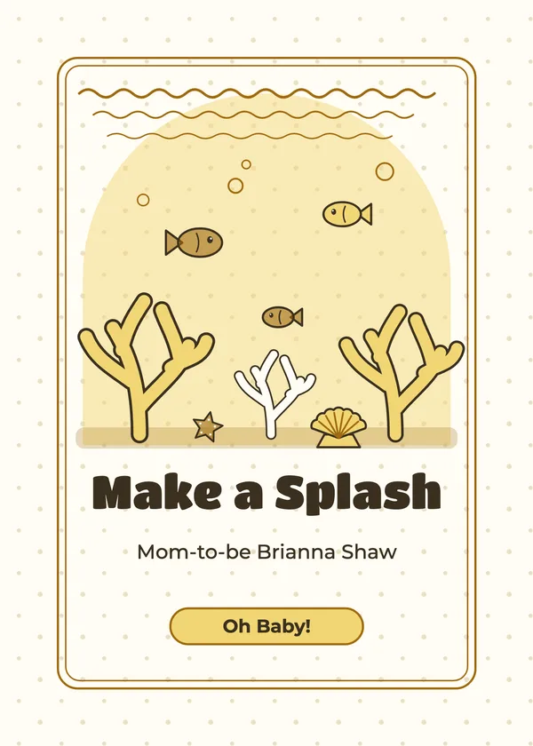 Make a Splash — Mermaid baby shower invitation