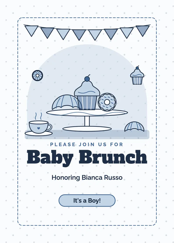 Baby Brunch — Tea Party & Brunch baby shower invitation