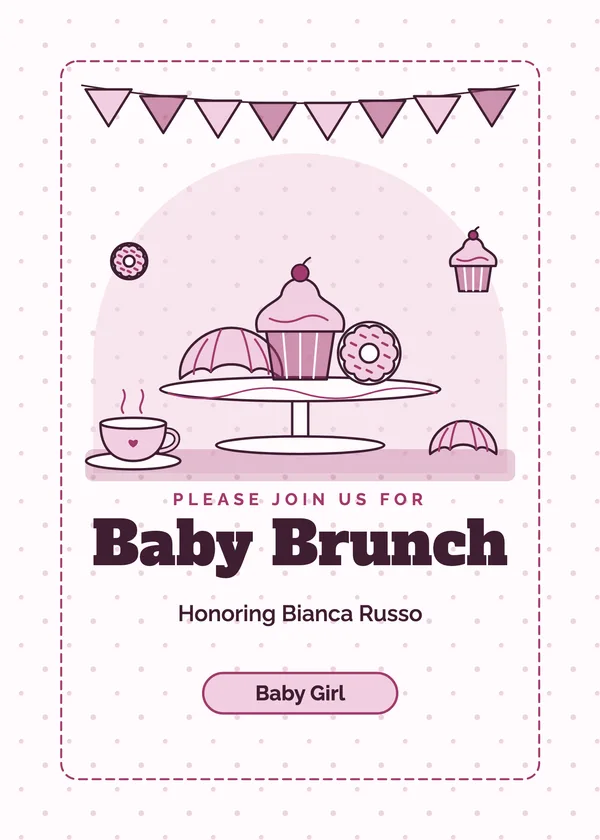 Baby Brunch — Tea Party & Brunch baby shower invitation