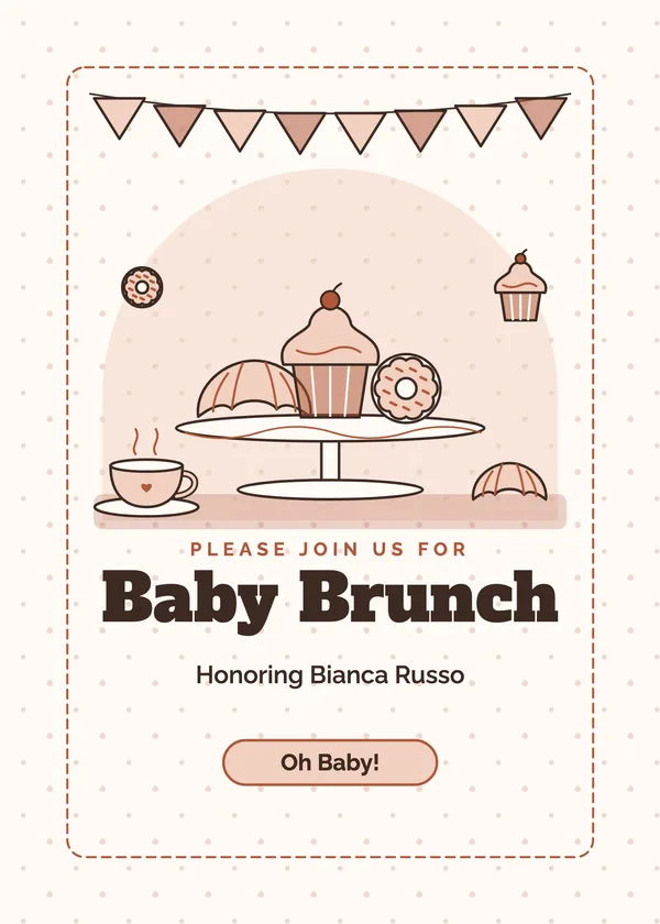 Baby Brunch — Tea Party & Brunch baby shower invitation