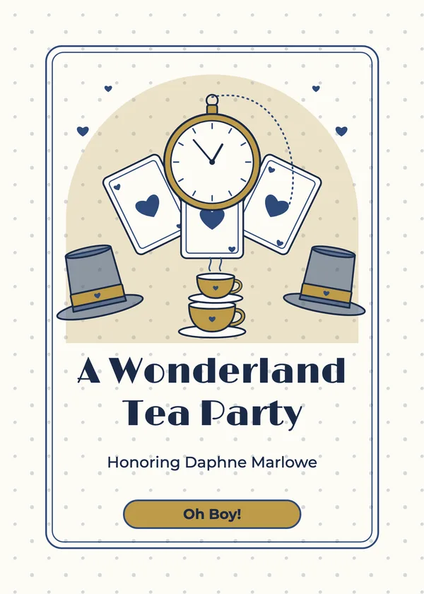 Wonderland Tea — Tea Party & Brunch baby shower invitation