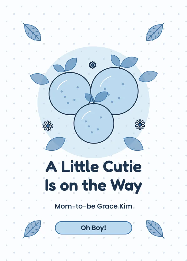 Little Cutie — Little Cutie baby shower invitation