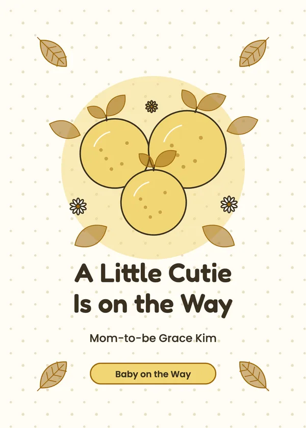 Little Cutie — Little Cutie baby shower invitation